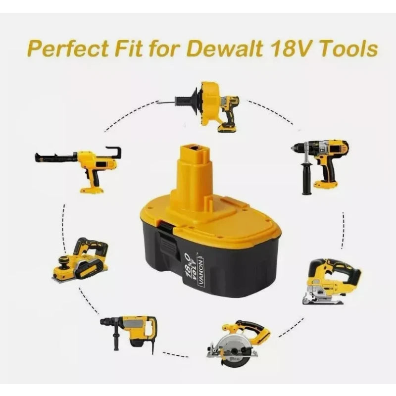 DEWALT 2Pack 18V Battery for Dewalt 18 Volt XRP Battery DC9096-2 DC9098 DC9099 DW9096