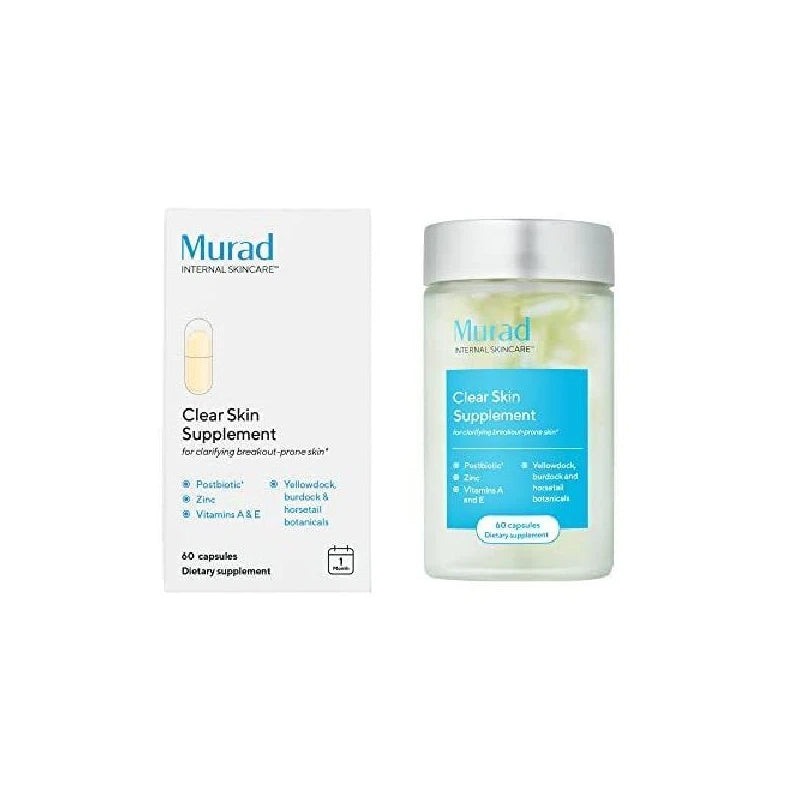 Murad Clear Skin Supplement Postbiotic Zinc Vitamin A 28 tablets/60 tablets, 1 unit / 뮤라드 클리어 스킨 서플먼트 포스트바이오틱 아연 비타민A 28정/60정, 1개