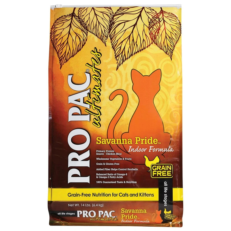 Pro Pac Ultimates Savanna Pride Grain Free Dry Cat Food, 14 Lb.