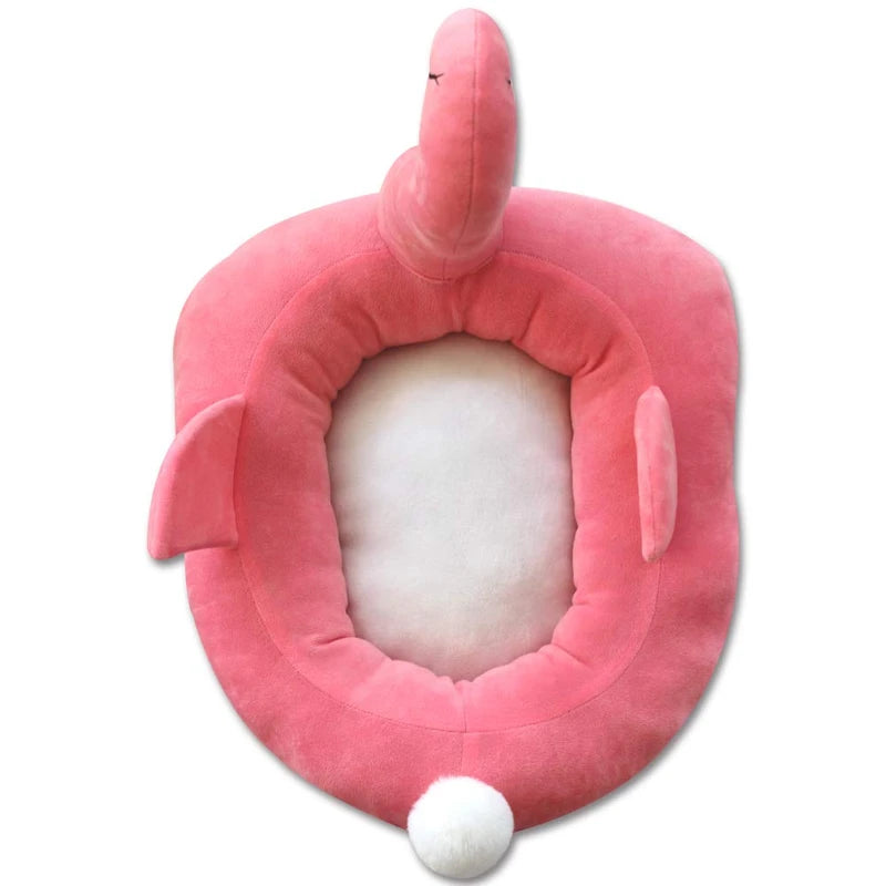 Petgrow Flamingo Shaped Cute Cat Bed Sofa, Warm Pet Bed Cuddle, Lovely Pet Mat for Cats Kittens Rabbits Small Dogs