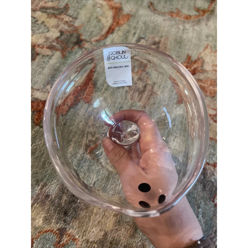 Goblin & Ghoul Halloween Ghost Wine Water Margarita Wine Clear Glass Acrylic Plastic VIRAL