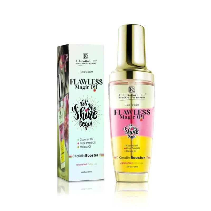 Royale Flawless Magic Oil Hair Serum | Coconut Oil, Rose Petal Oil, & Marula Oil Haircare Smooth Daily Moisture Hydrate Nourishing Moisturizer