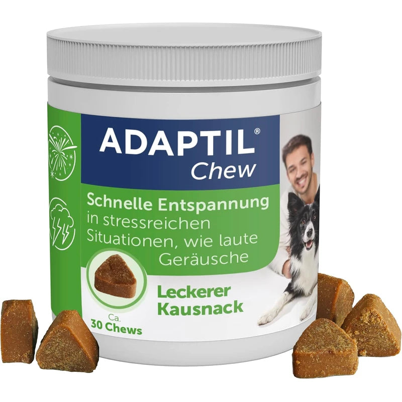 ADAPTIL Chew for Dogs | Calming Product for Relaxed Dogs | Quick Relaxation in Stressful Situations | With Natural Ingredients | Pack of 30
