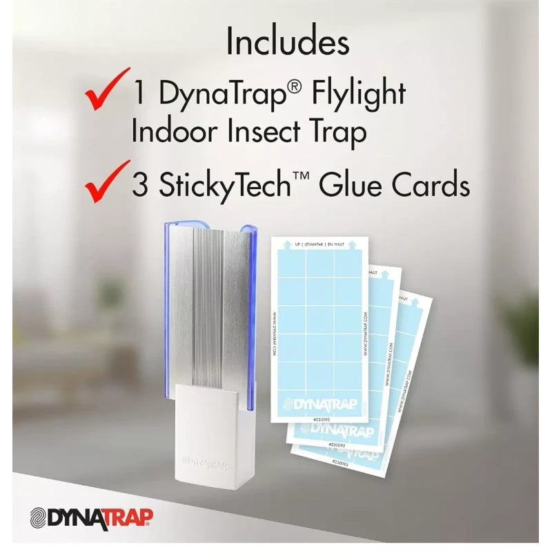DynaTrap Flylight Indoor Plug-In Fly Trap for Flies, Fruit Flies, Moths, Gnats.