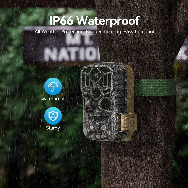 DEATTI WiFi Bluetooth Connectivity Trail Camera 0.1s Trigger Time 48 MP Night Vision