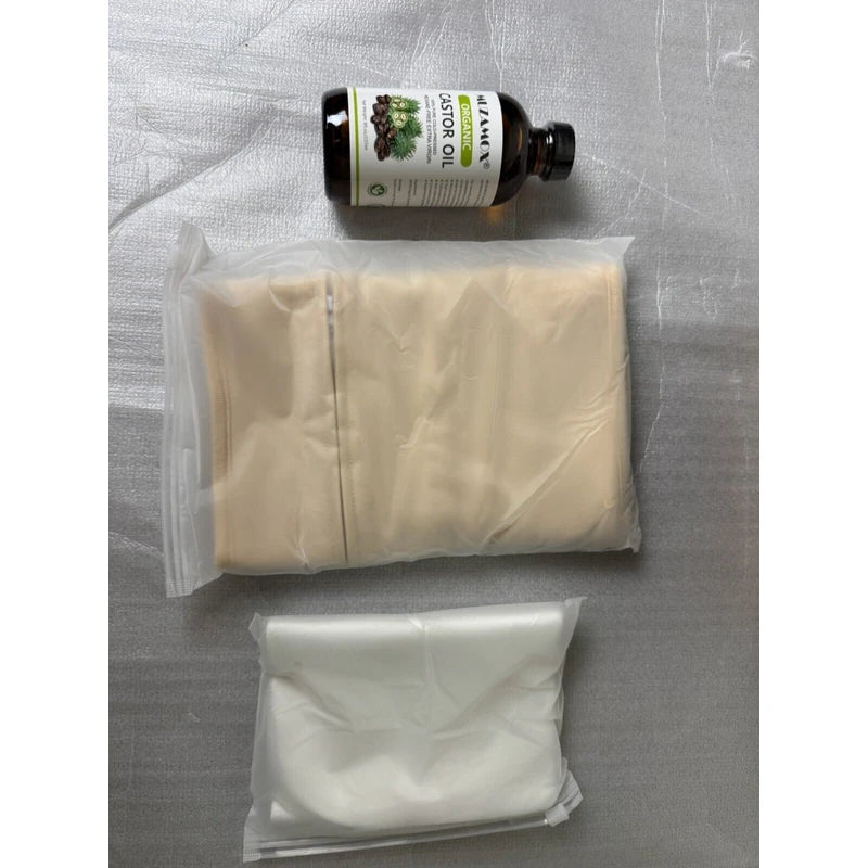 MUZAMOX Castor Oil Organic Cold Pressed Unrefined in Glass Bottle (8fl.oz/237ml)