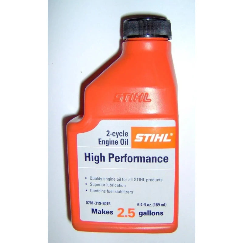 STIHL 1 High Performance 2 cycle Engine Oil 6.4oz MAKES 2.5 GALLON STIHL 0781-319-8015