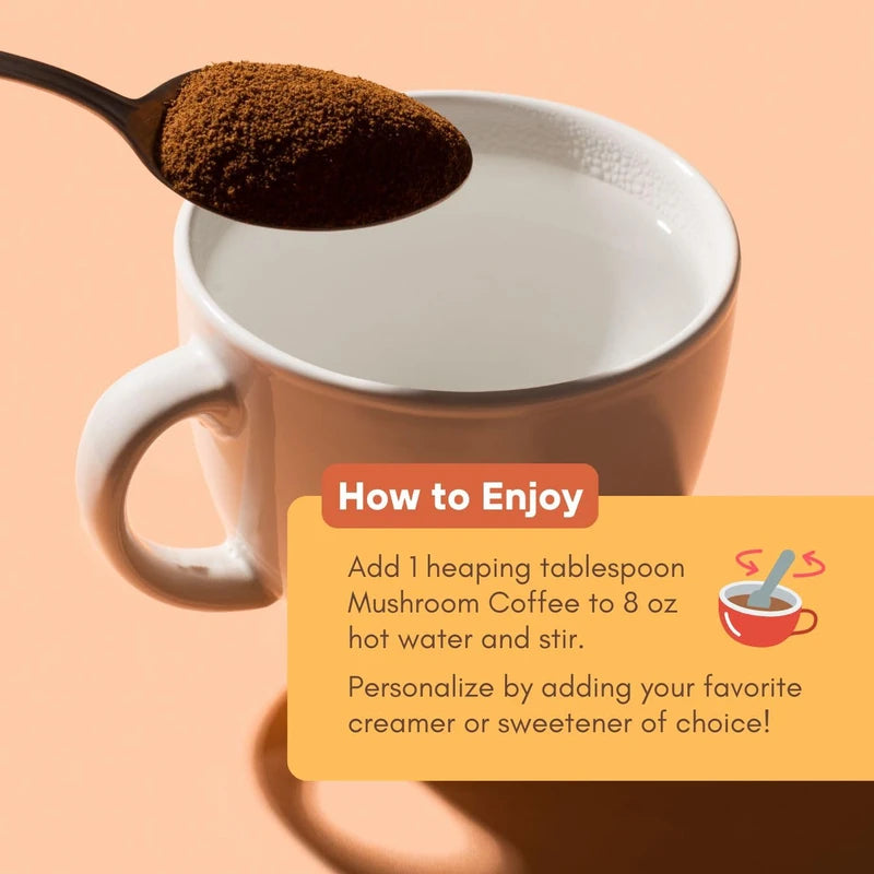 360 Nutrition Instant Mushroom Coffee with Reishi, Lion’s Mane, Chaga Superfood Mushrooms for Natural Energy, Focus and Immunity | Dark Roast, No Added Sugar 5 oz (Full Spectrum)