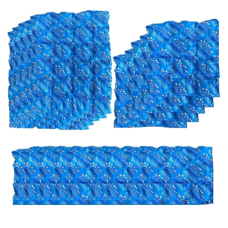 Chillz Ice Wrap: The Ultimate Flexible Ice Pack Sheet for Coolers and Lunch Boxes, Wraps Around Arms and Legs for Cold Therapy, Set of 20 Ice Wraps (10 Small, 5 Medium and 5 Large), Aqua