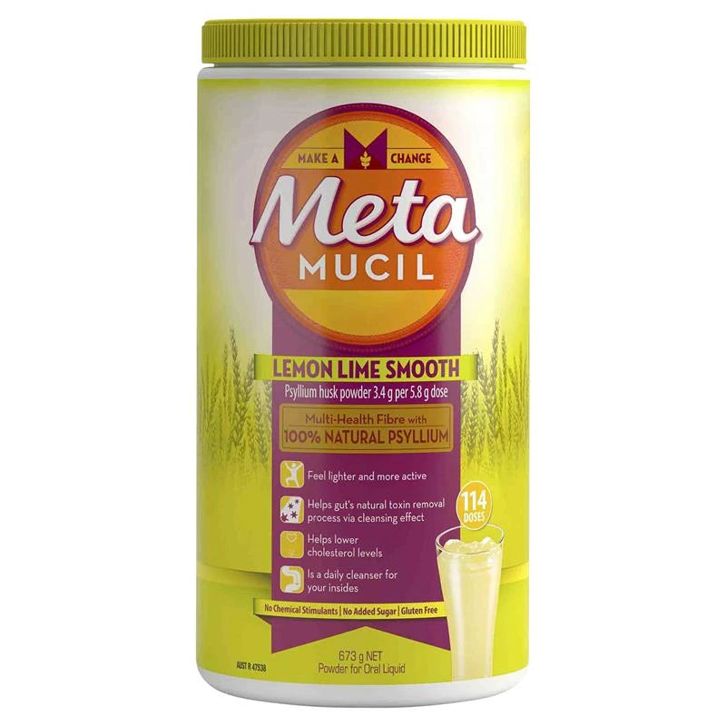 Metamucil Fibre Supplement Lemon Lime Smooth 114 Doses