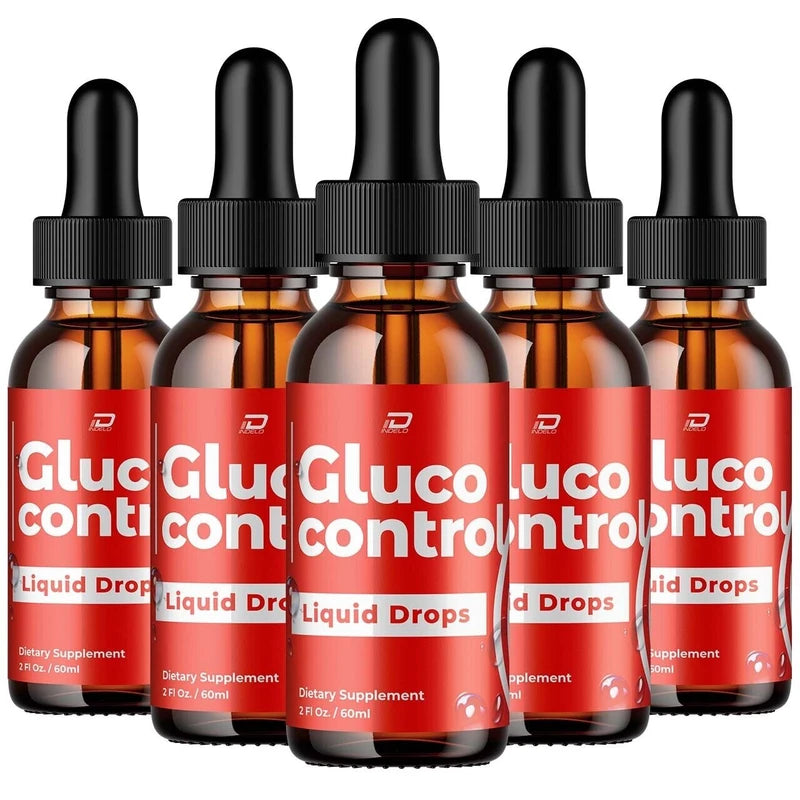 Gluco Control (5 Pack) Gluco Control Liquid Drops Healthy Blood Support - GlucoControl Drops