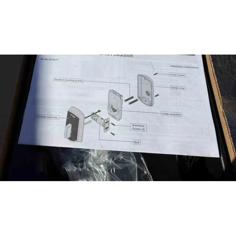 Schlage Control Smart Deadbolt with Greenwich Trim - Satin Chrome (BE467F GRW...