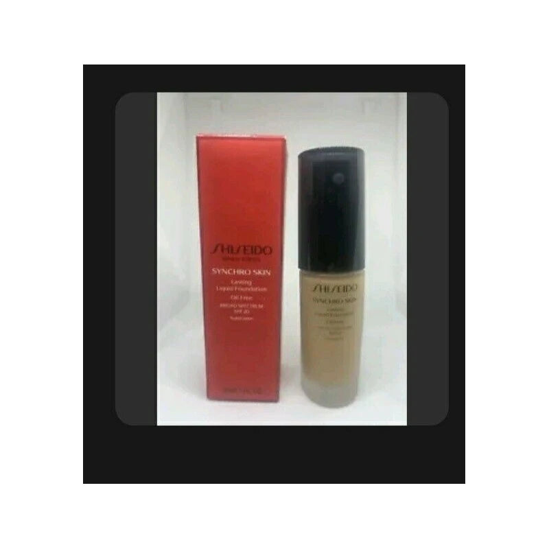 SHISEIDO SYNCHRO SKIN LASTING LIQUID FOUNDATION G0LDEN 5, OIL FREE, SPF 20, 1 OZ