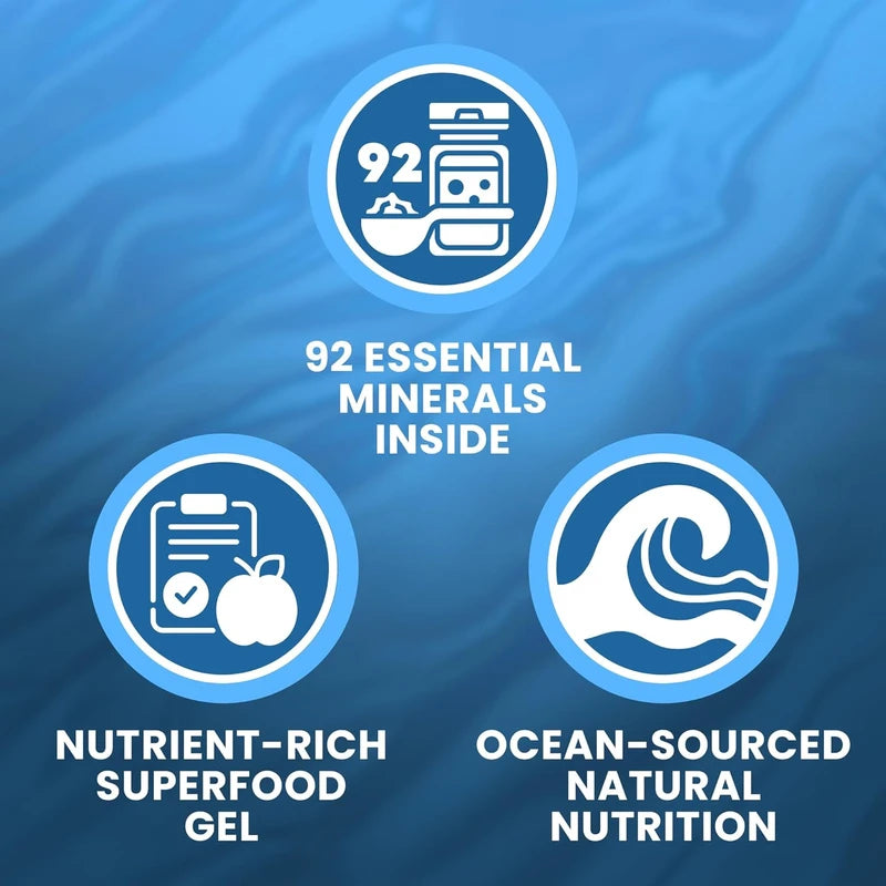 Organic Blue Spirulina Sea Moss Gel – Raw Irish Sea Moss Superfood (16 Fl Oz, Made in the USA)