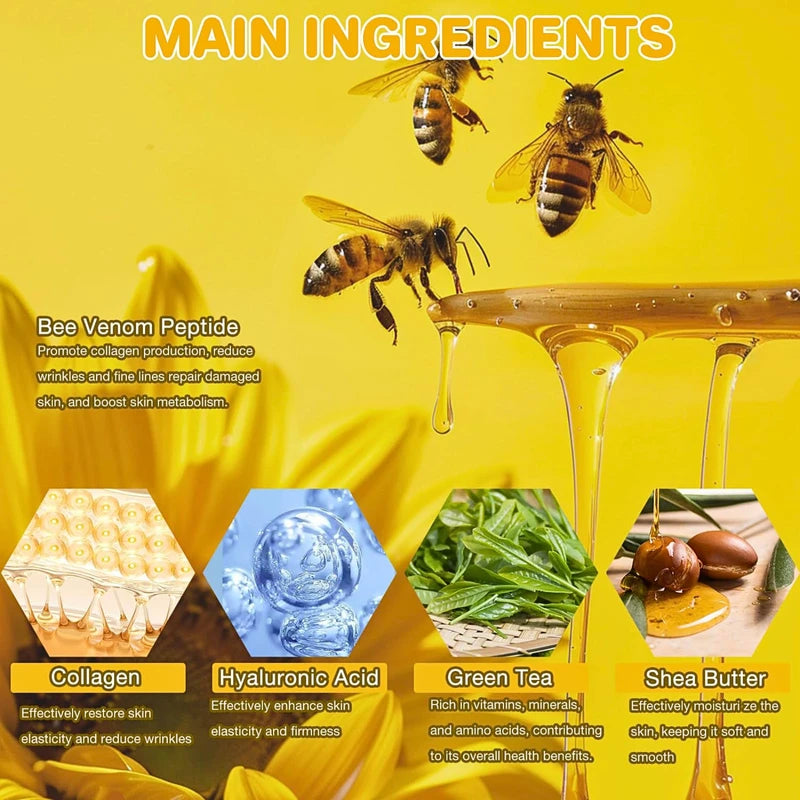 Bee Lift Anti Aging Firming Body Cream, Bee Venom Wrinkle Removal Cream, Collagen Firming Body Lotion, Neck Firming Cream For Loose Skin, Skin Tightening Cream Body, Restore Elasticity, Hydration