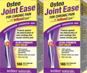 2 PackWebber Naturals Osteo Joint Ease with InflamEase 180 Caplets