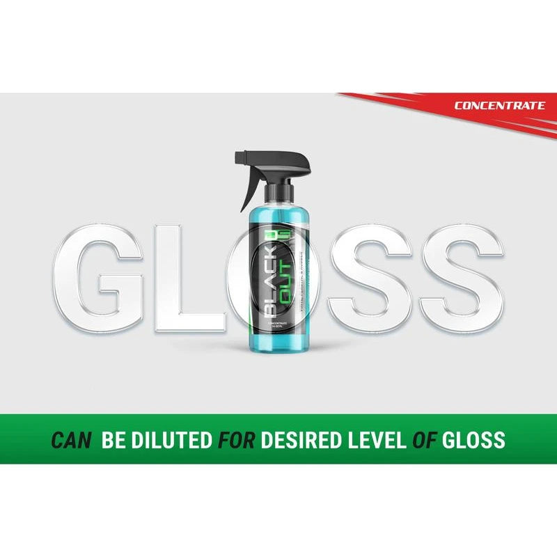 DETAIL STUDIO BLACK OUT WATER BASED TRIM & TIRE DRESSING - Color: 32 oz