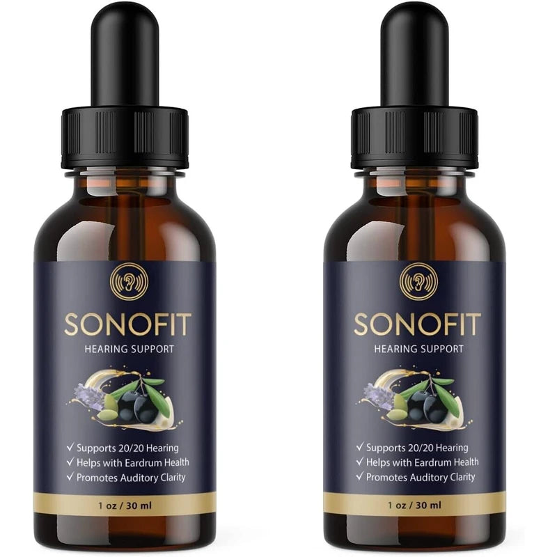2 Pack - Sonofit Drops - For Ear Health, Hearing Support, Healthy Eardrum