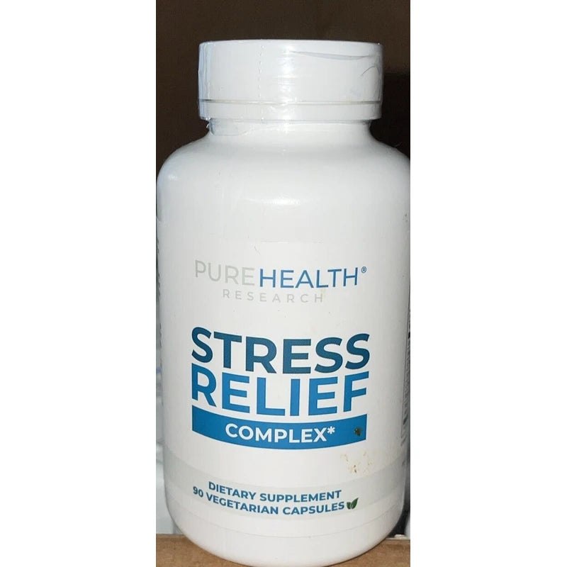 Pure Health Research STRESS RELIEF COMPLEX 90 Caps Supports Cortisol Levels New