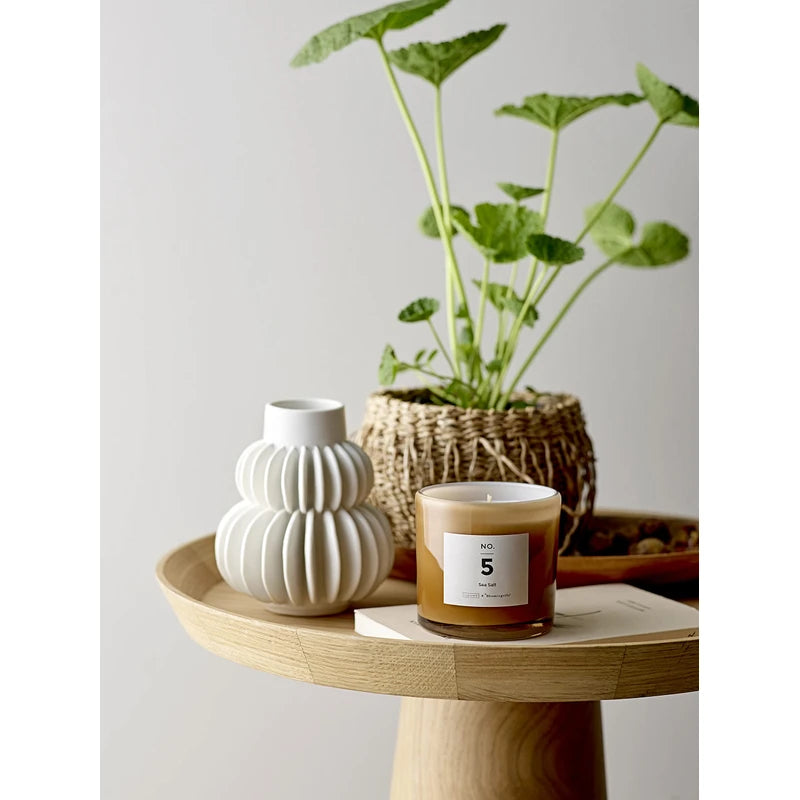 Bloomingville 82047448 Stoneware Vase 11.5 cm x 11.5 cm x 14 cm White