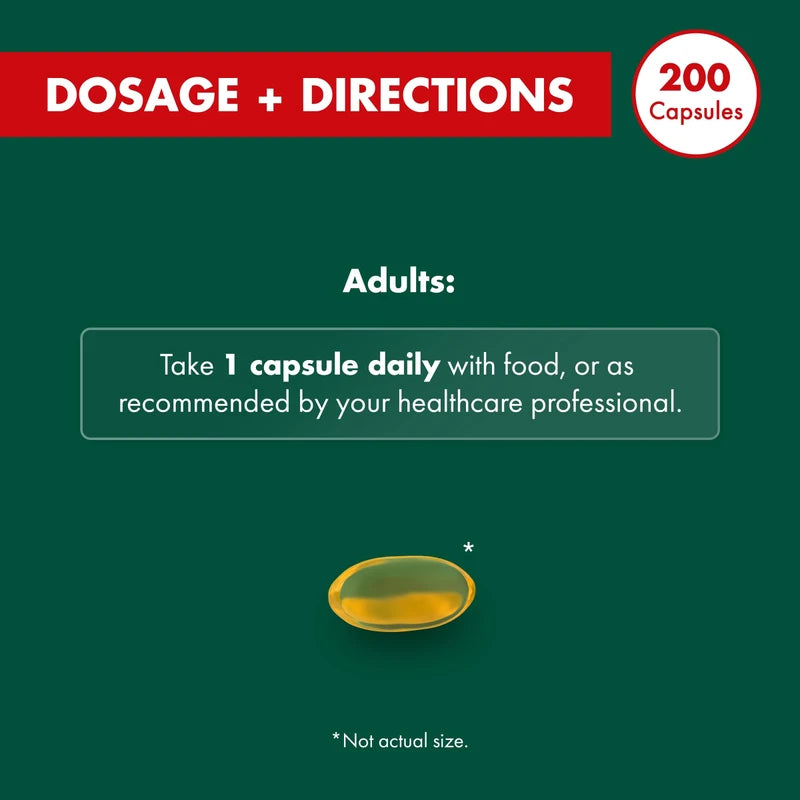 Nature's Own Vitamin D 1000IU Capsules 200 - Aids Calcium Absorption - Supports healthy Immune System Function, Bone health, Muscle Strength in the Elderly, & Muscle Function - High Strength