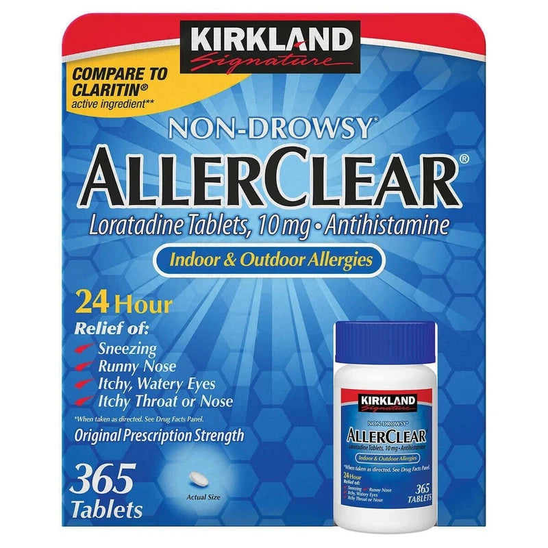 Kirkland Signature Non-Drowsy AllerClear Antihistamine 10mg., 365 Tablets