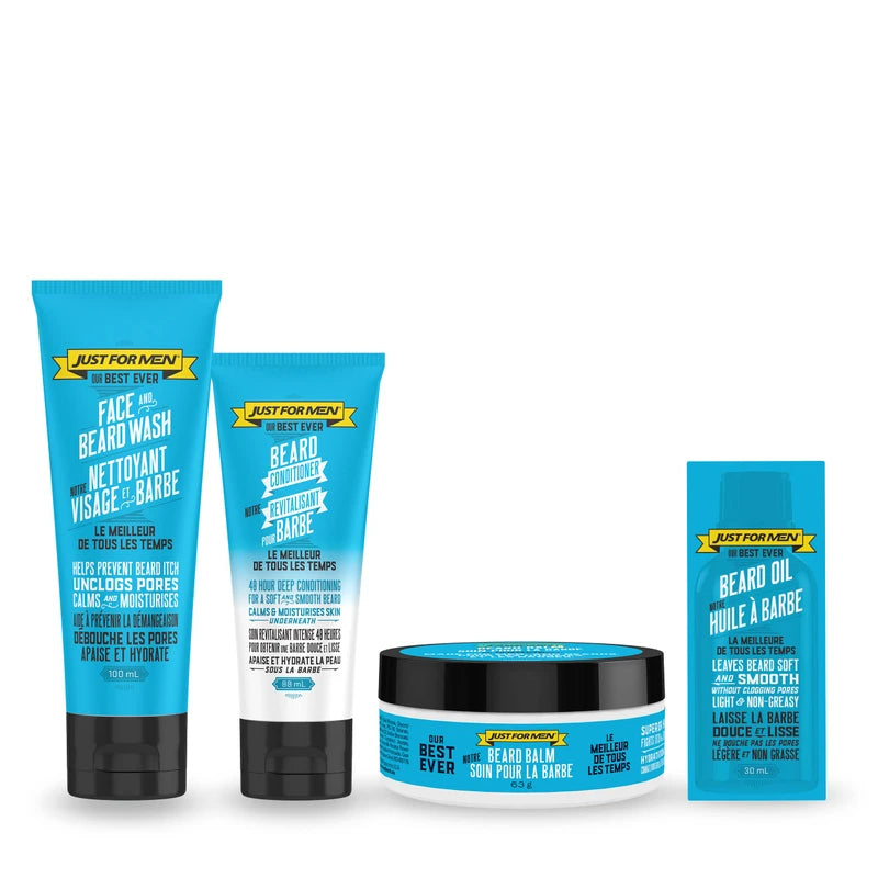 Just For Men The Best Face & Beard Wash Ever, Mosturizes to help prevent beard itching, Acts like Shampoo for the beard, Made with Oatmeal, Aloe, Chamomile, and Jojoba Oil, 100 mL