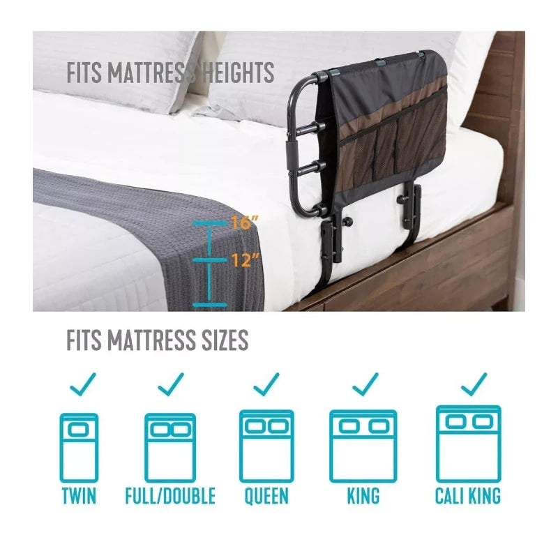 Ständer Stander EZ Adjust Bed Rail, Adjustable Senior Bed Rail and Bed Assist Grab Bar