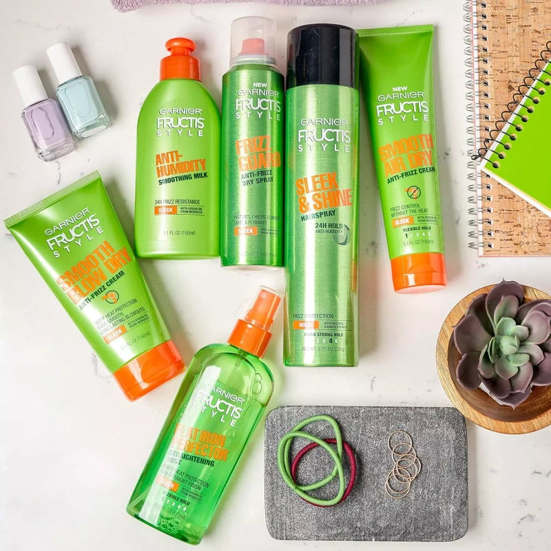 L'Oreal - Cosmetics Garnier Fructis Style Smooth Air Dry Anti-Frizz Cream, Sleek, 5.1 Fl Oz, Pack of