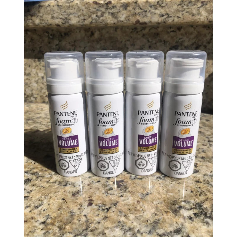 Pantene Pro V Foam Conditioner Sheer Volume Lot Of 4 1.4 oz Travel Size