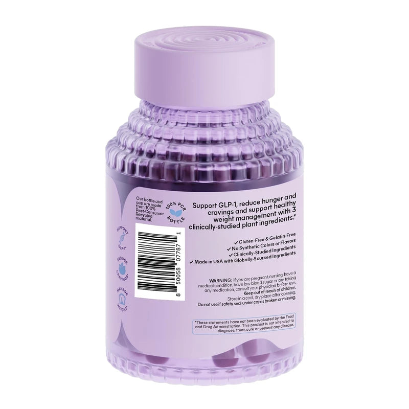 Lemme GLP-1 Daily – Reduce Hunger & Cravings, Boost GLP-1 & Support Weight Management | Clinically Studied Ingredients | 1-Month Supply (60 Capsules)