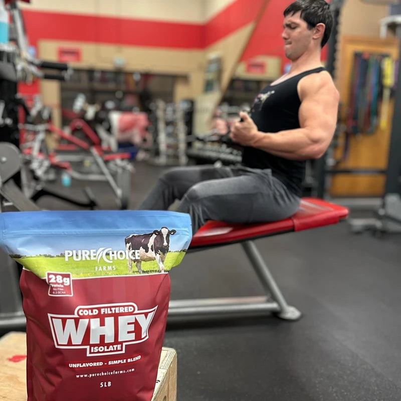 Pure Choice Unflavored Whey Protein Isolate Powder, 28g Protein & Sugar-Free, Undenatured Whey, 1 Ingredient, No Fillers or Artificial Sweeteners (Unflavored, 2 lb)