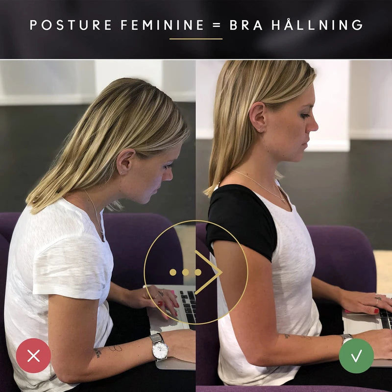 Swedish Posture® Feminine Geradehalter & Rückentrainer speziell für Damen | bessere Körperhaltung | weniger Rücken- & Schulterschmerzen (M-L)