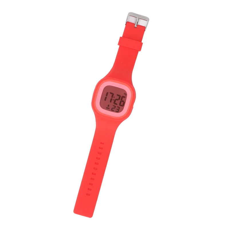 Children Digital Watch Alarm 50M Waterproof Shockproof Drop Resistant Child Digital Sport Outdoor Watch for Daily Use Red