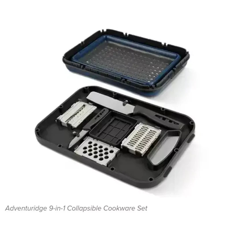 Adventuridge 9 In 1 Collapsibile Cookware Set , Great For Camping , New In Box