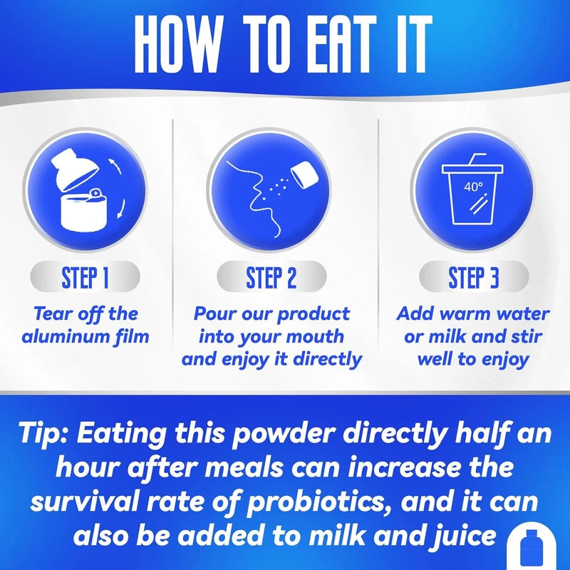 (30bottles) Zooone Probiotics 40 Billion CFU, Little Blue Bottle Probiotics for Women Men Digestive Health