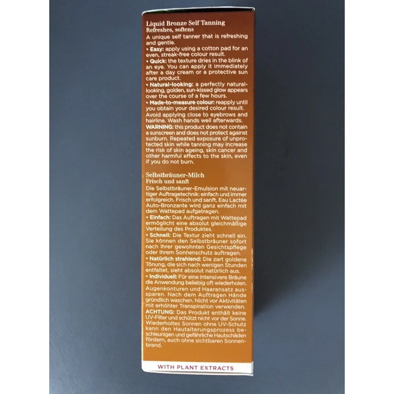 Clarins Liquid Bronze Self Tanning For Face And Décolleté 125ml New Boxed Sealed