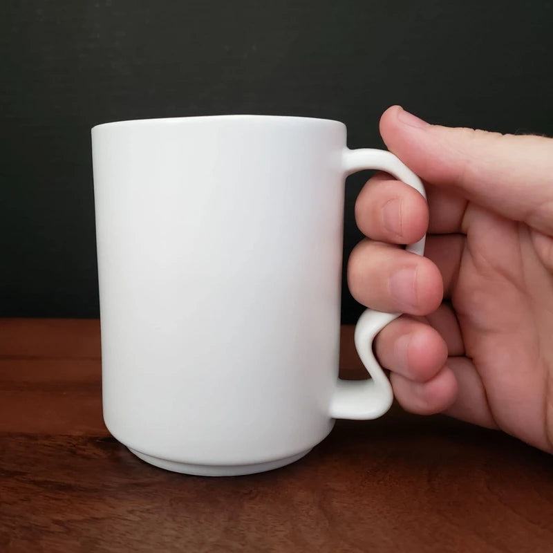 Ergonomic Coffee Mug, No-Slip Grip, More Comfortable than Traditional Mugs (Sea Foam, 1)