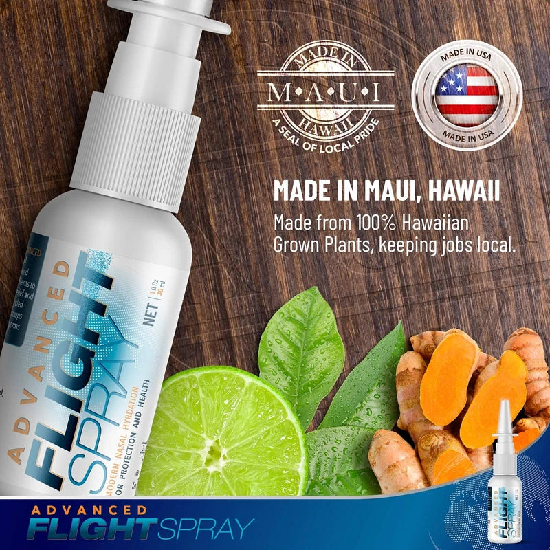 Intelligent Remedies Flight Spray Advanced, Nasal Nose Spray Cleaner for Hydration - Air Humidifier + Saline Alternative, 1 Ounce Bottle