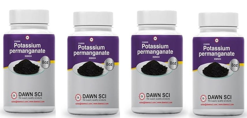 4 Pack Regent Grade Potassium Permanganet 8oz Free Flowing Powder
