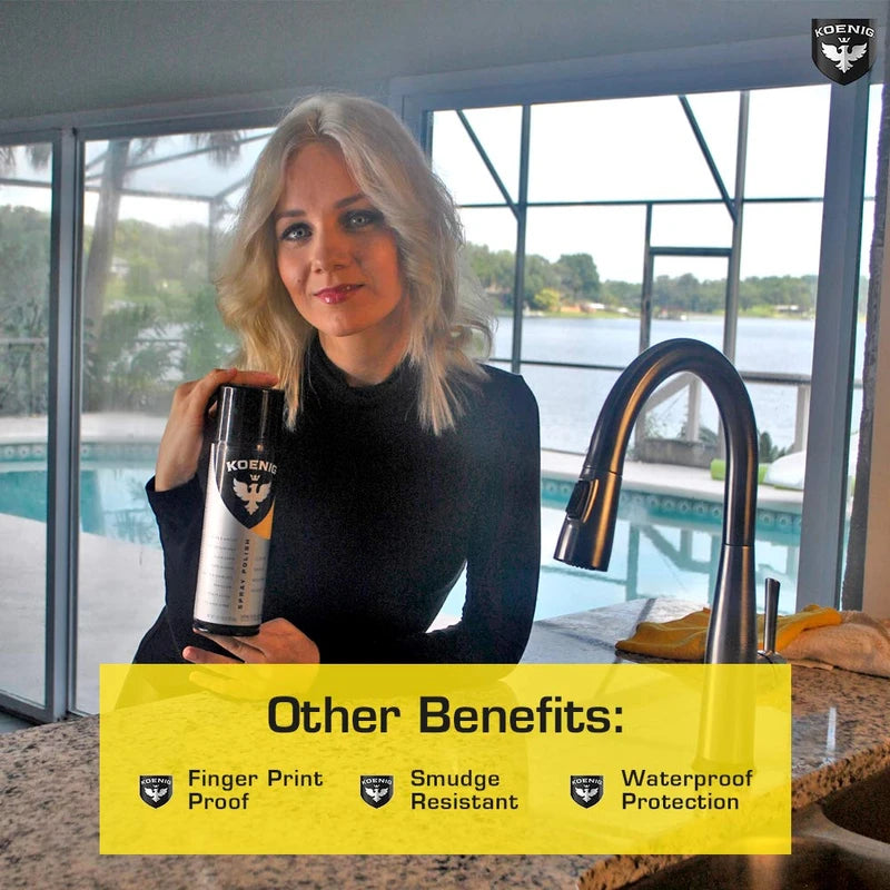 Koenig Spray Polish | Multipurpose Cleaner and Polish | Green-Based Polish Spray | Household Spray Polish and Cleaner | Multipurpose Polish for Home & Auto