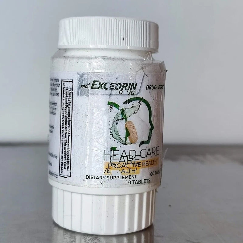 Excedrin 2pk Excedrin Head Care Dietary Supplement Proactive Drug-Free 60 Tabs EXP 12/24