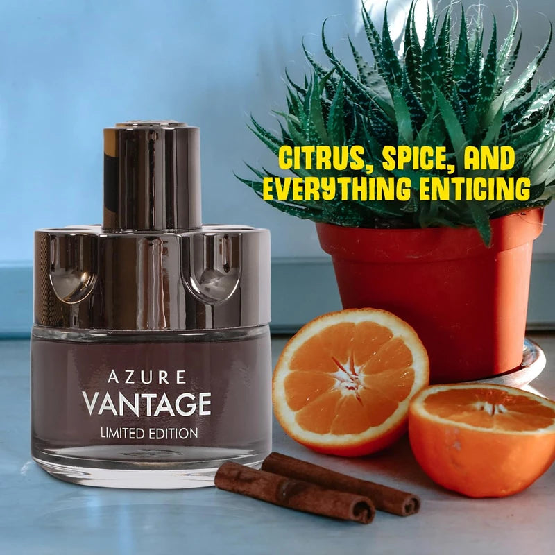 Azure Vantage Limited Edition Spray Cologne - Eau De Parfum for Men - 3.4 fl.oz