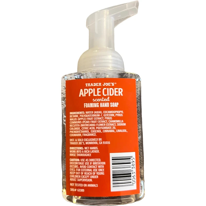 Trader Joe's Apple Cider Scented Foaming Hand Soap, 8 Fl Oz (Pack of 1)