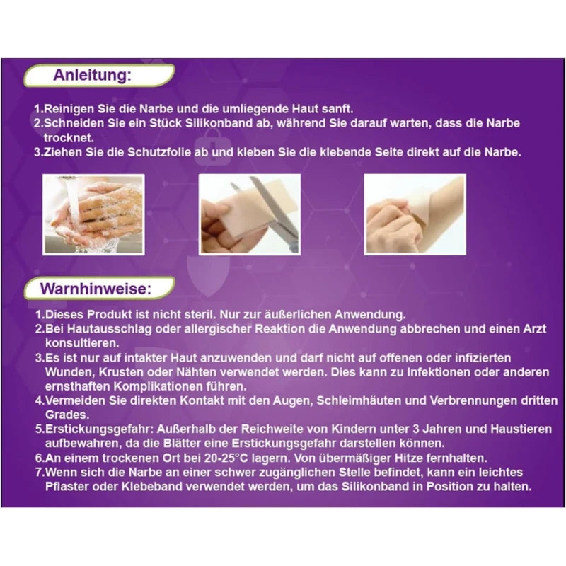 Kelinul Silicone Scar Sheets(1.6 x 120"Roll-3M) Scar Removal Silicone Scar Tape for S...