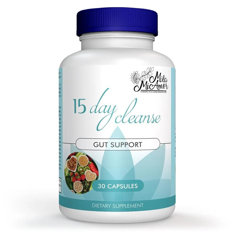 15 Day Cleanse - Gut and Colon Support | Caffeine Free | Advanced Formula with Senna, Cascara Sagrada, & Psyllium Husk | Non-GMO | 30 capsules - Buy More Save More: 1 Bottle