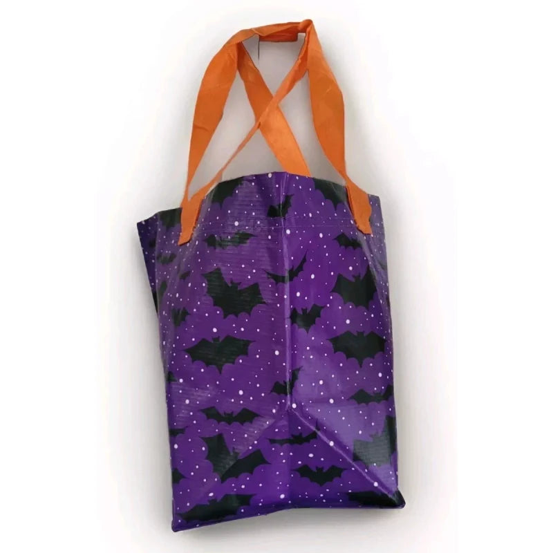 Ikea Hostagille Halloween 3 Gallon Tote Bag Purple Bats Halloween