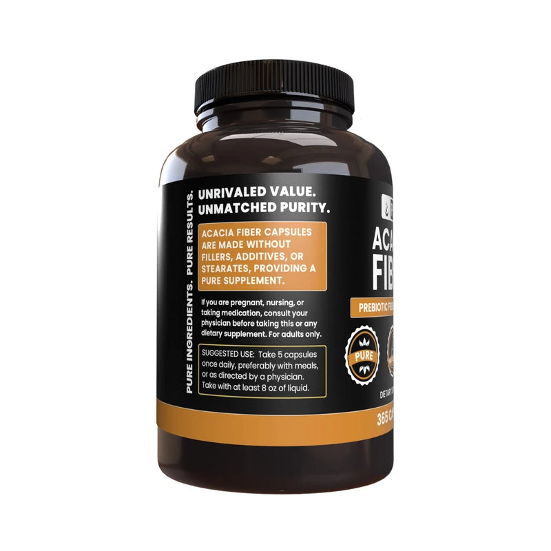 Pure Original Ingredients Acacia Fiber (365 Capsules) No Magnesium Or Rice Fillers, Always Pure, Lab Verified