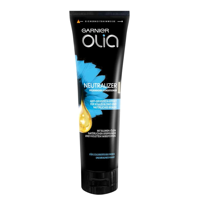 Garnier Pflegender Conditioner gegen Orange- und Gelb-Effekte, Geeignet für blondes und braunes Haar, Für einen kühleren Farbton, Olia Neutralizer, 1 x 150 ml