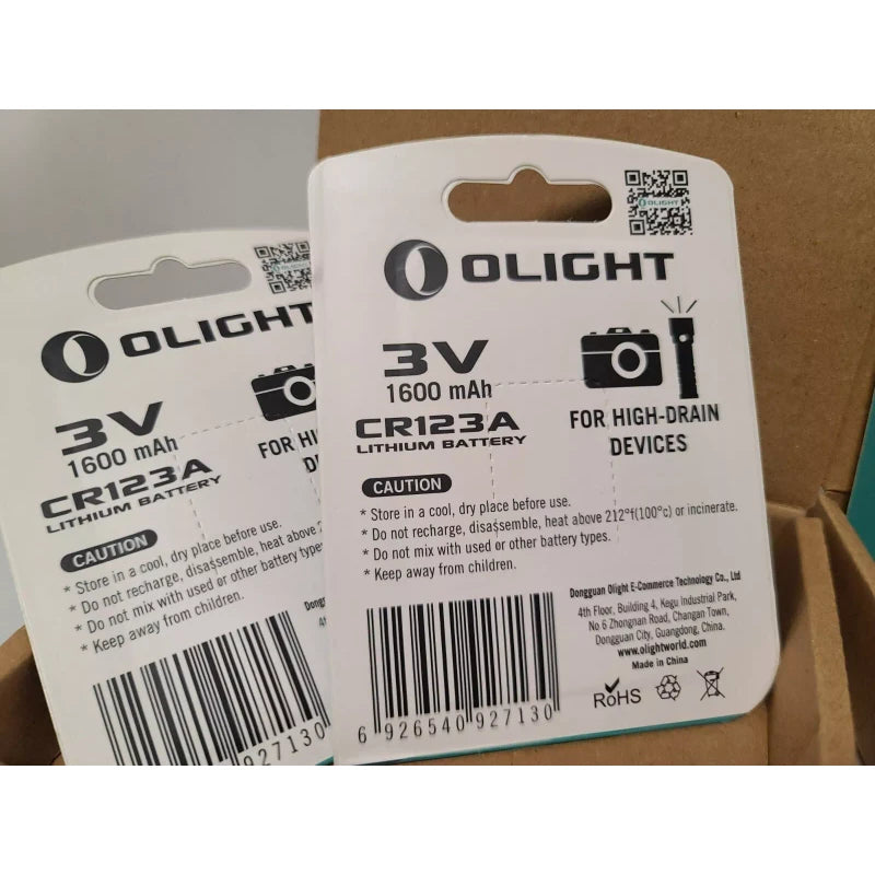 Olight OLIGHT CR123A Lithium-Ion Batteries" SET OF 4 1600mAh